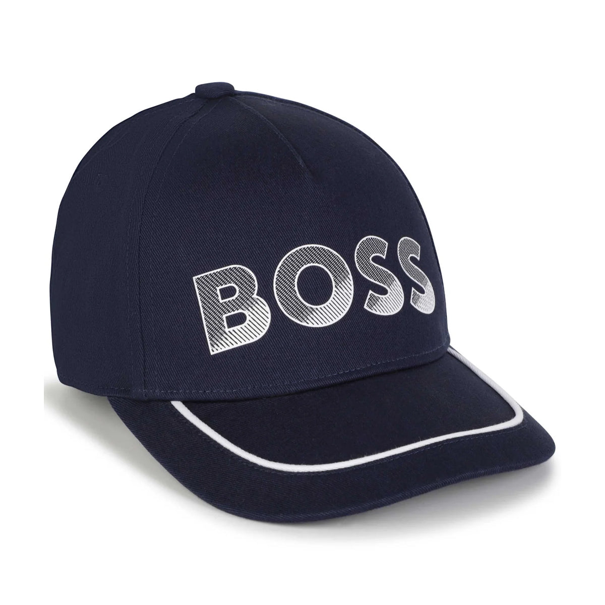 כובע מצחייה BOSS לוגו לבן לילדים