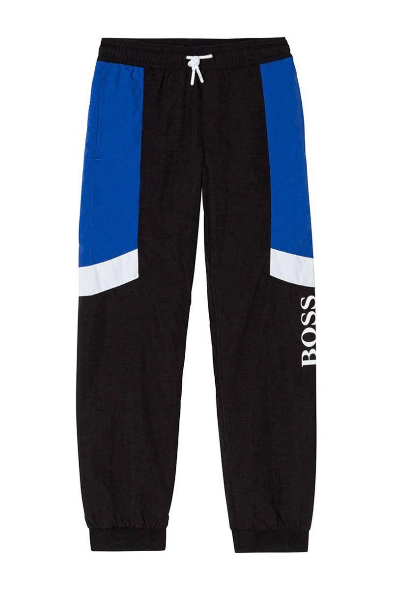 מכנסי ניילון BOSS  לוגו בצד לילדים