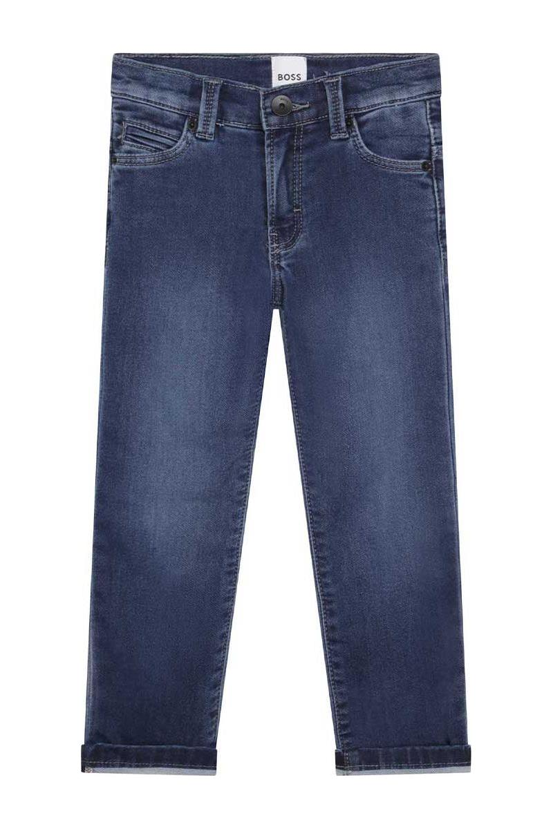 מכנסי ג'ינס BOSS מכפלת לילדים