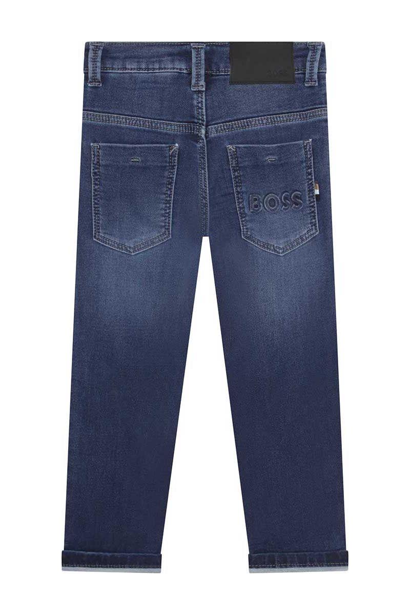 מכנסי ג'ינס BOSS מכפלת לילדים