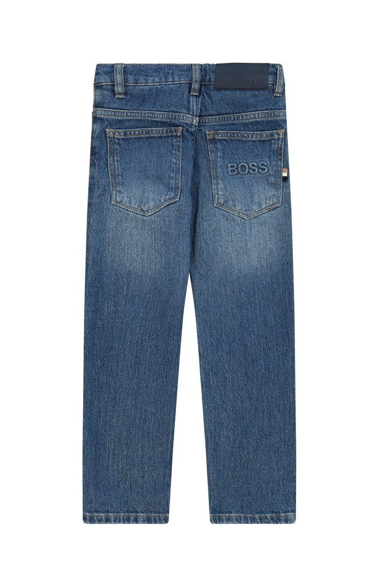 מכנסי ג'ינס BOSS בהירים לילדים Blue / 4Y
