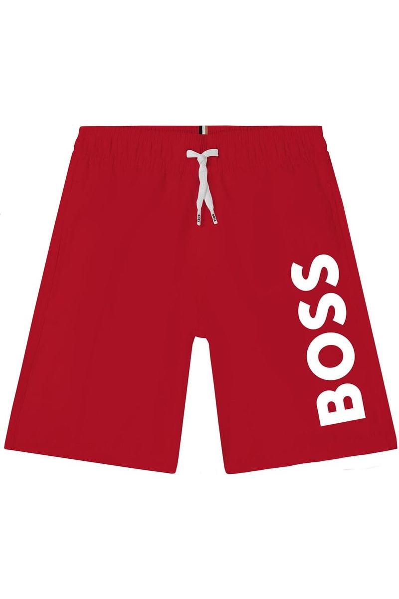 מכנסי שורט ים BOSS לוגו מקדימה לילדים