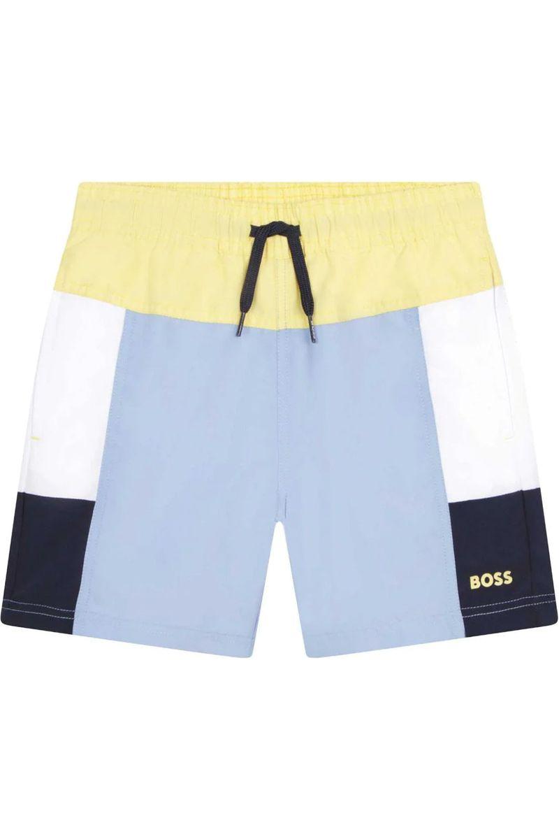 מכנסי שורט ים BOSS משולב צבעים לילדים