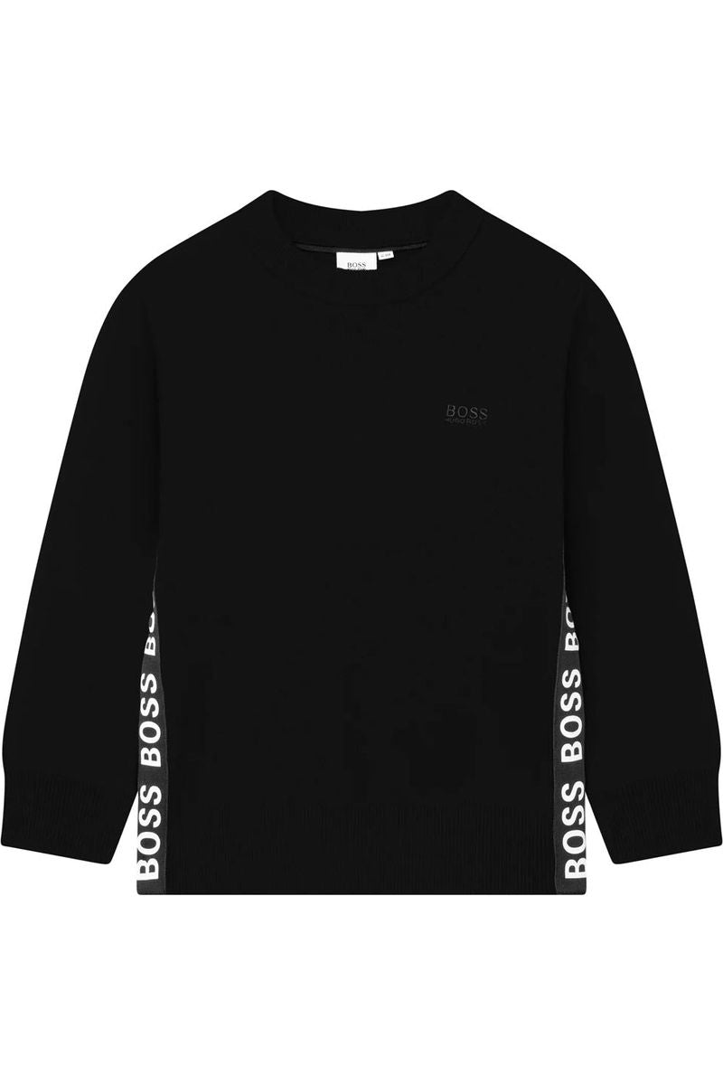 סוויטשירט BOSS לוגו מותג בצדדים לילדים