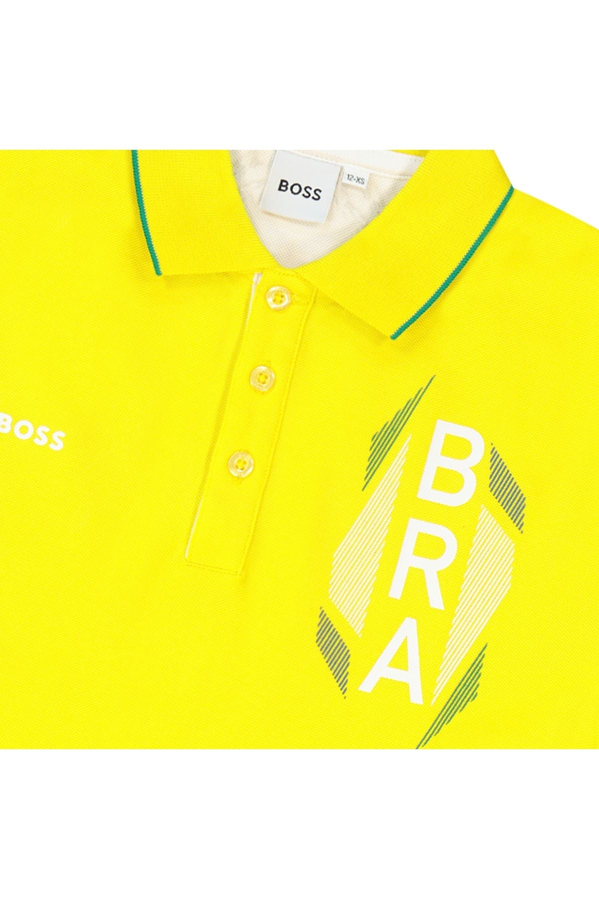חולצת צווארון BOSS WORLD CUP לילדים Yellow / 4Y