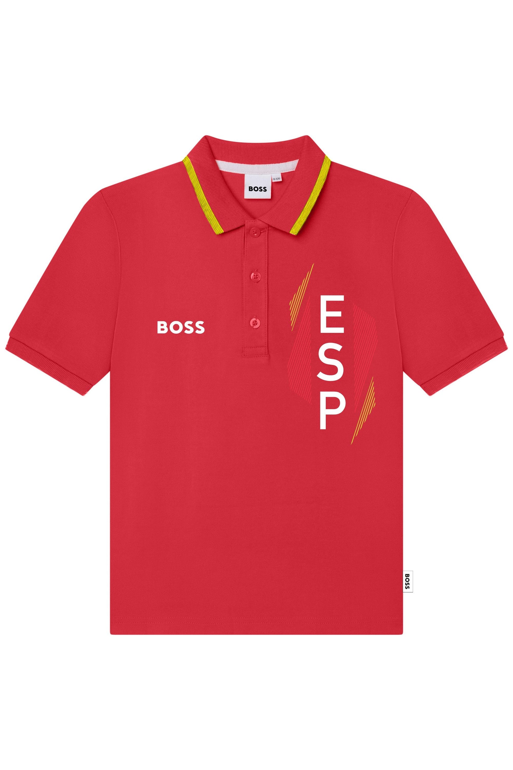 חולצת צווארון BOSS WORLD CUP לילדים Red / 4Y