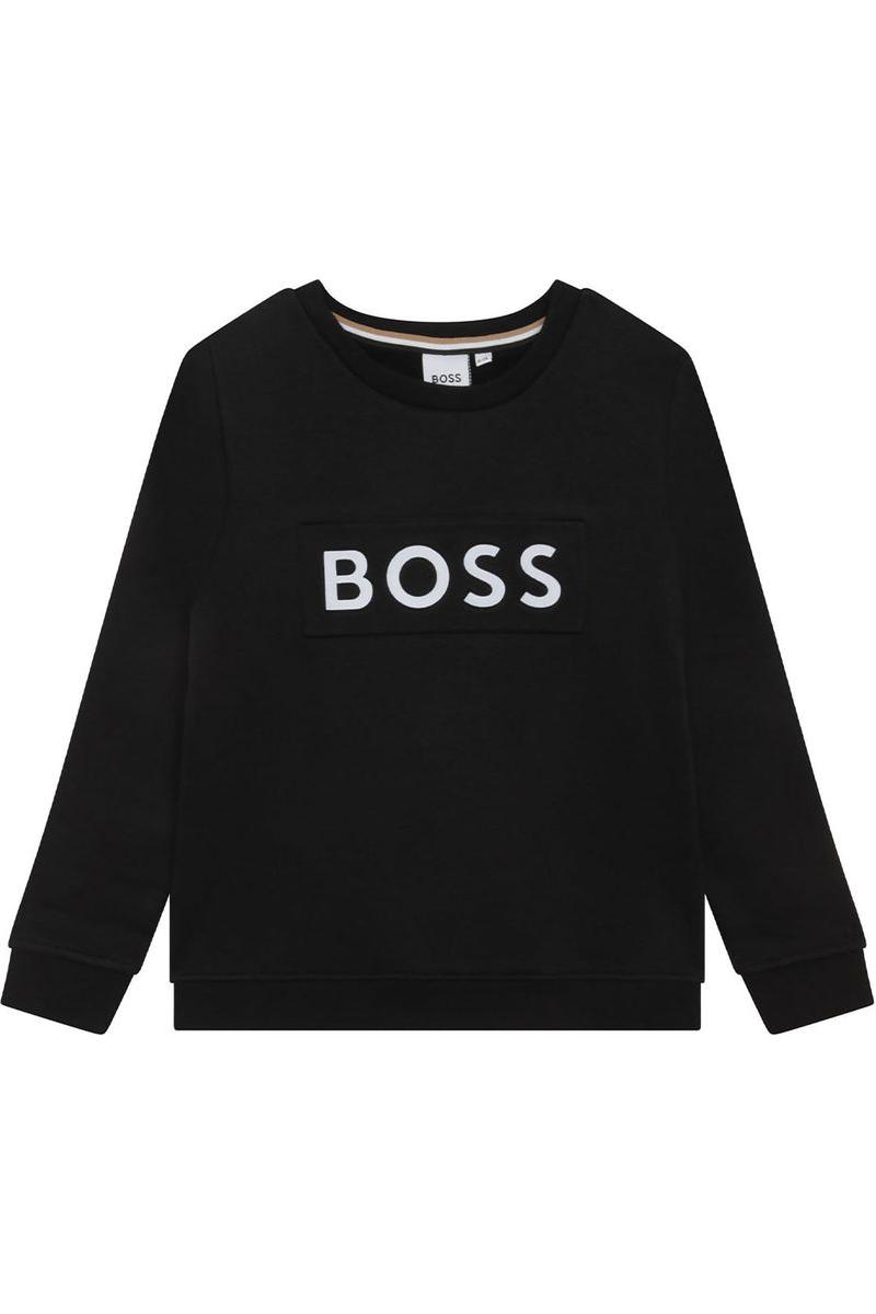חולצת סווטשירט BOSS לוגו מלבני לילדים