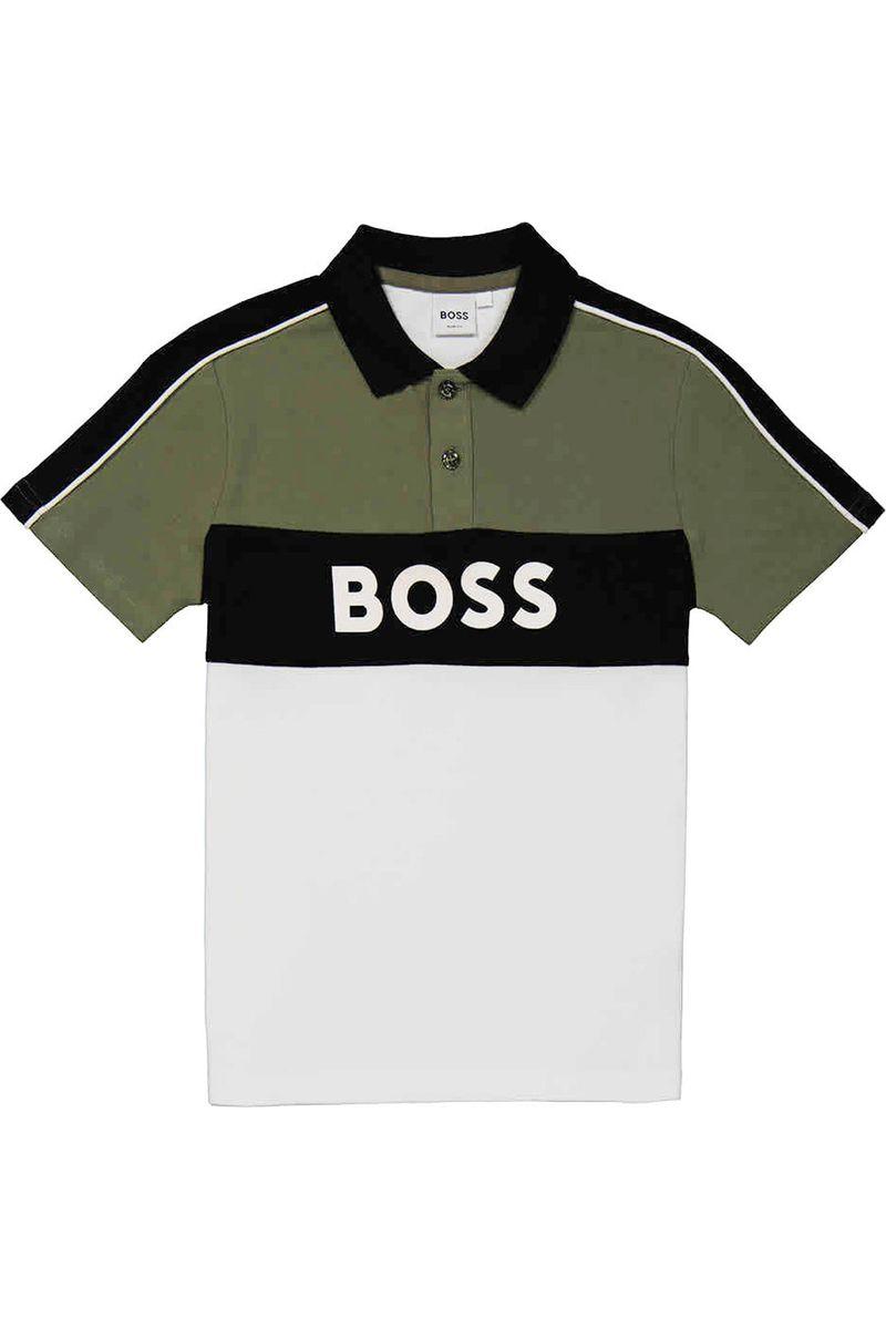 חולצת פולו שרוול קצר HUGO BOSS PIQUE CONTRAST לילדים