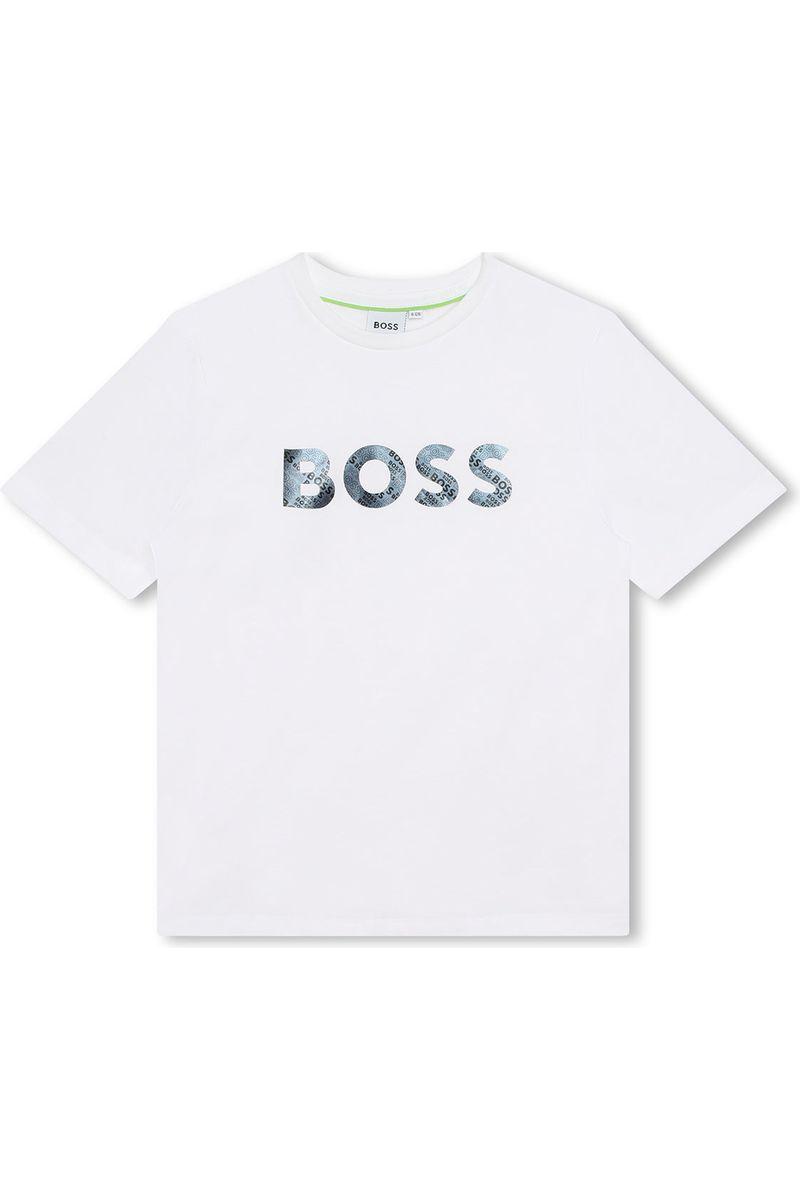 חולצת טי שרט BOSS לוגו מבריק לילדים