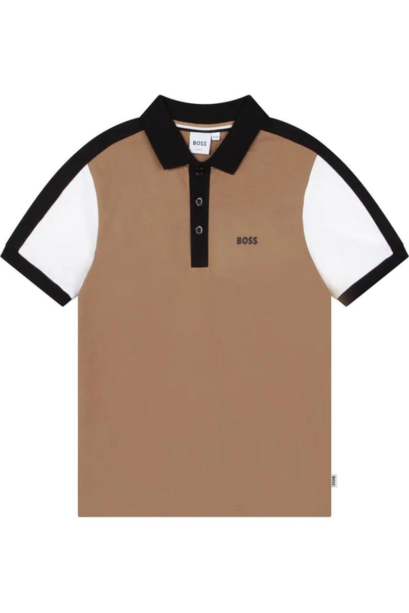 חולצת צווארון BOSS טריקולור לילדים