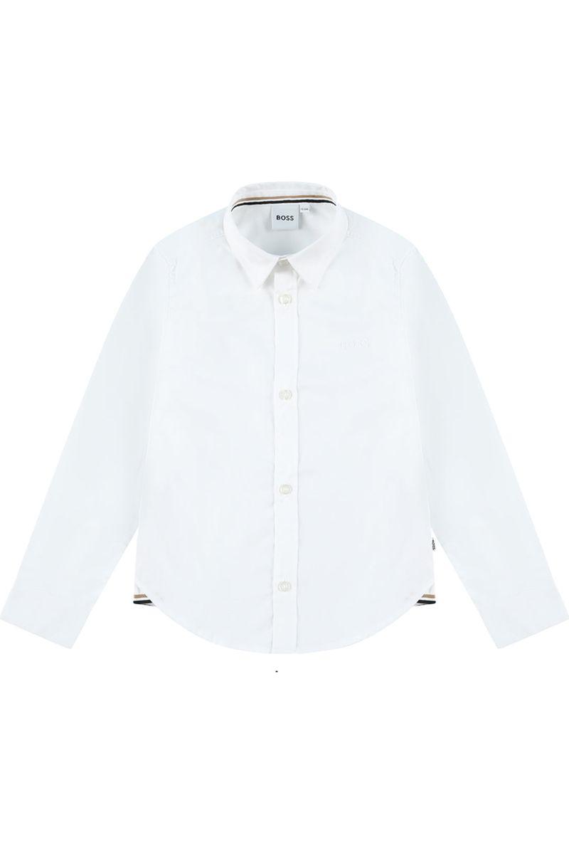 חולצה מכופתרת BOSS ארוכה לילדים