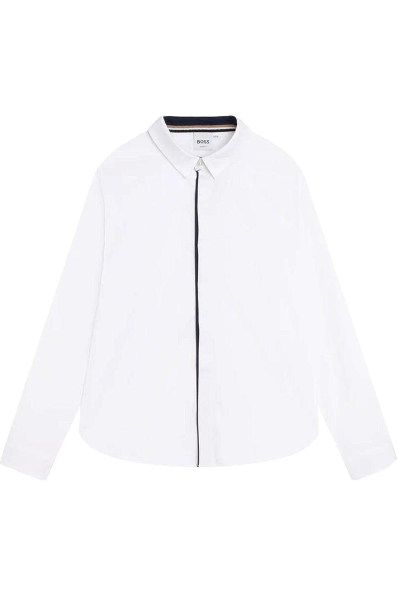 חולצה מכופתרת BOSS כפתורים מוסתרים לילדים