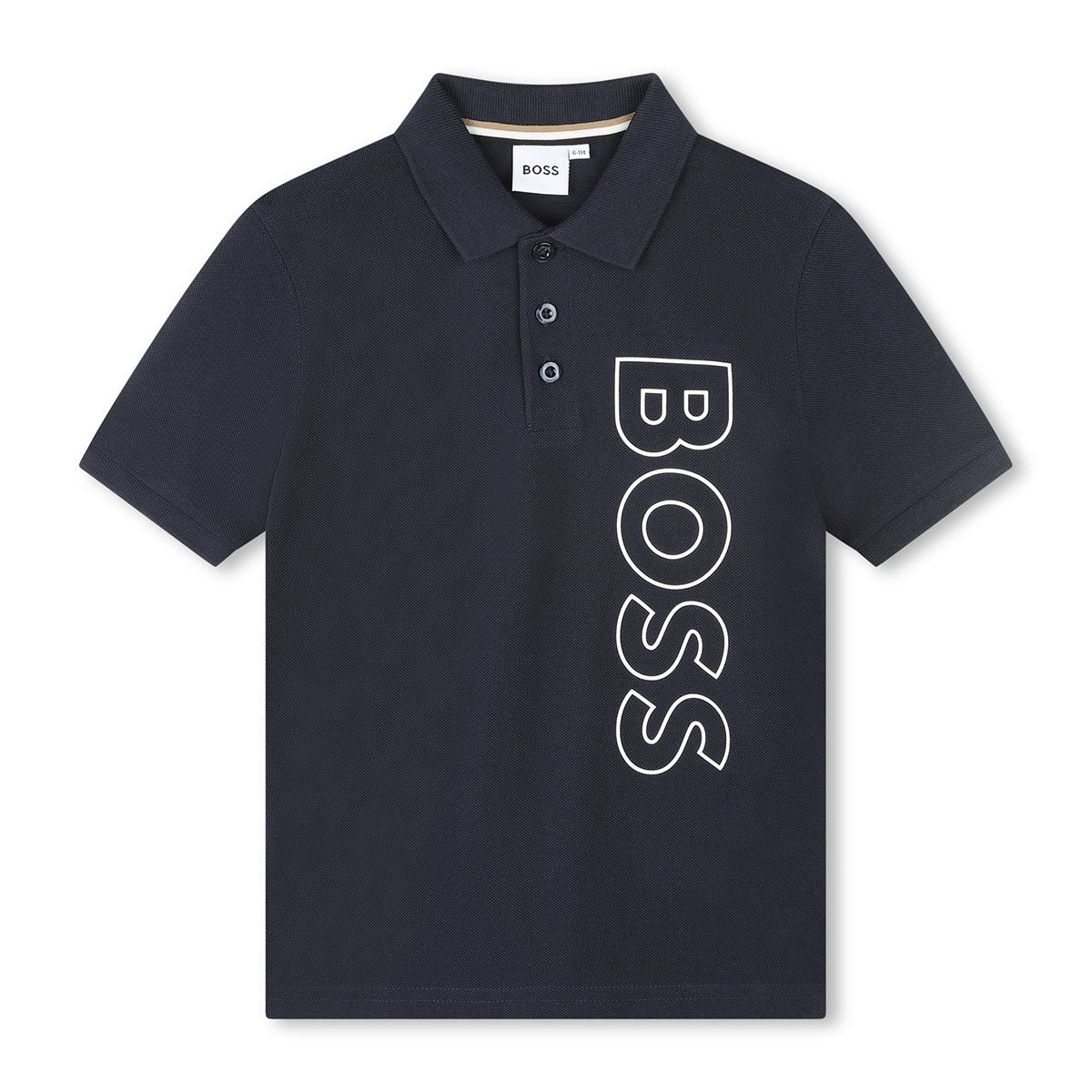 חולצת צווארון BOSS הדפס לוגו לילדים