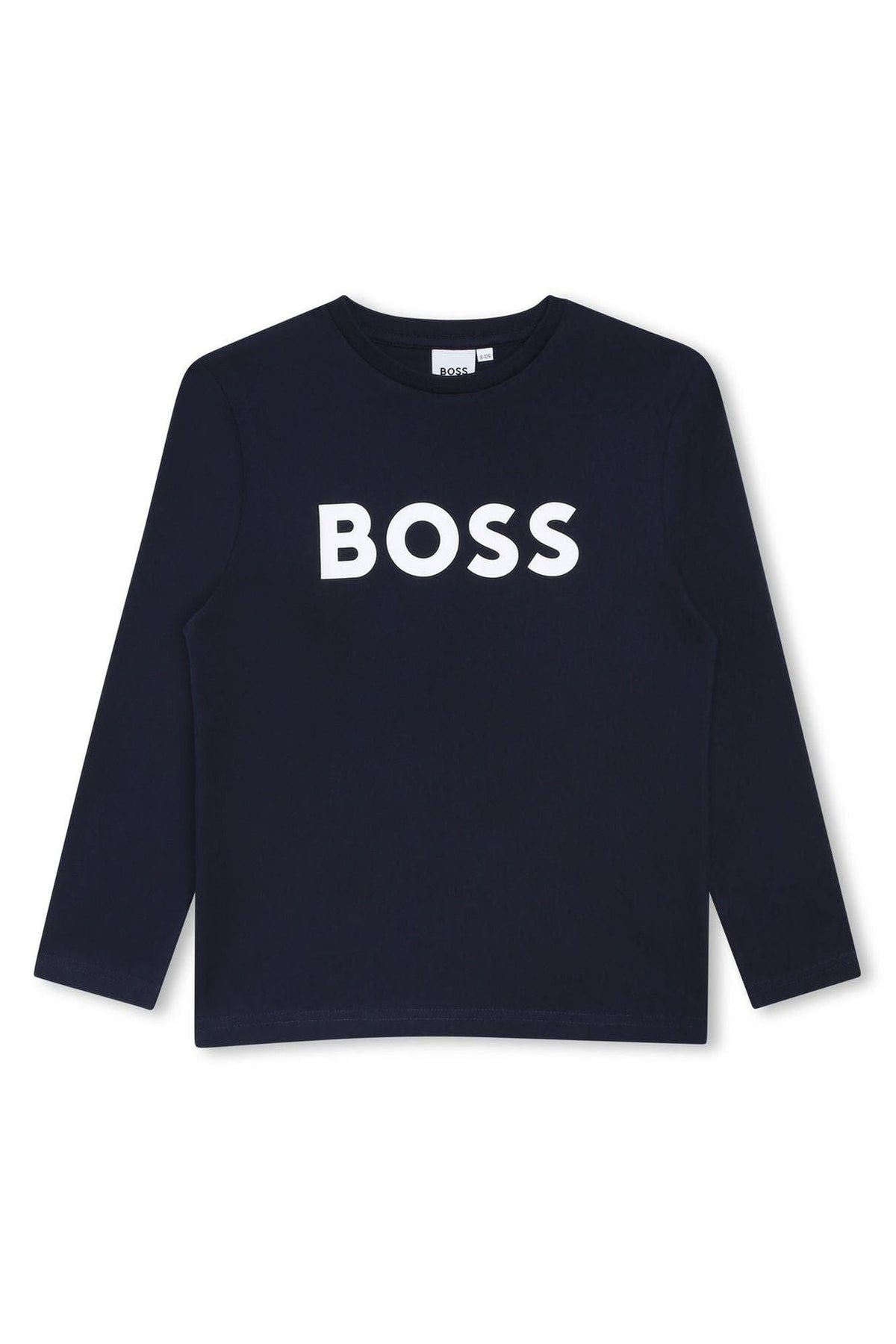 חולצת טישירט BOSS הדפס לוגו מותג באמצע לתינוקות BLUE / 4Y