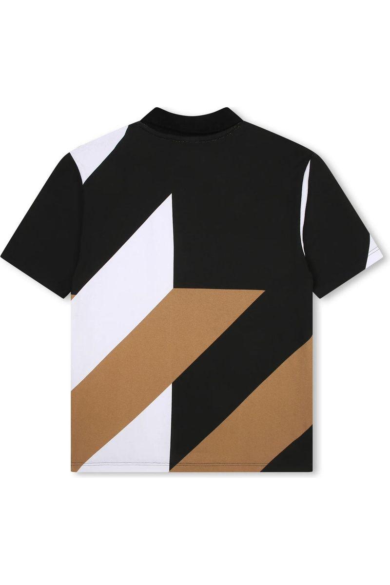 חולצת צווארון BOSS משולבת צבעים לילדים