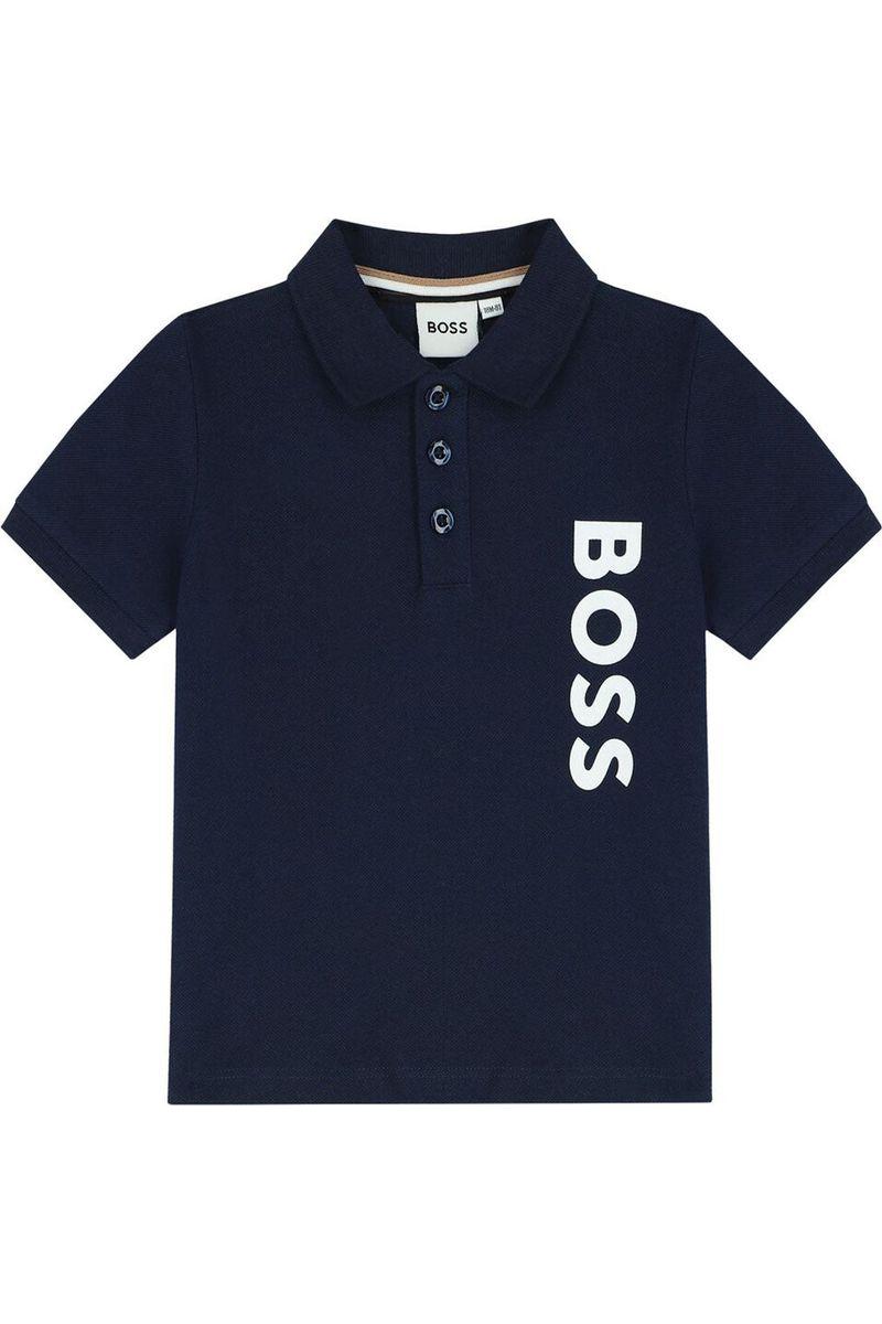 חולצת צווארון BOSS הדפס לוגו לתינוקות