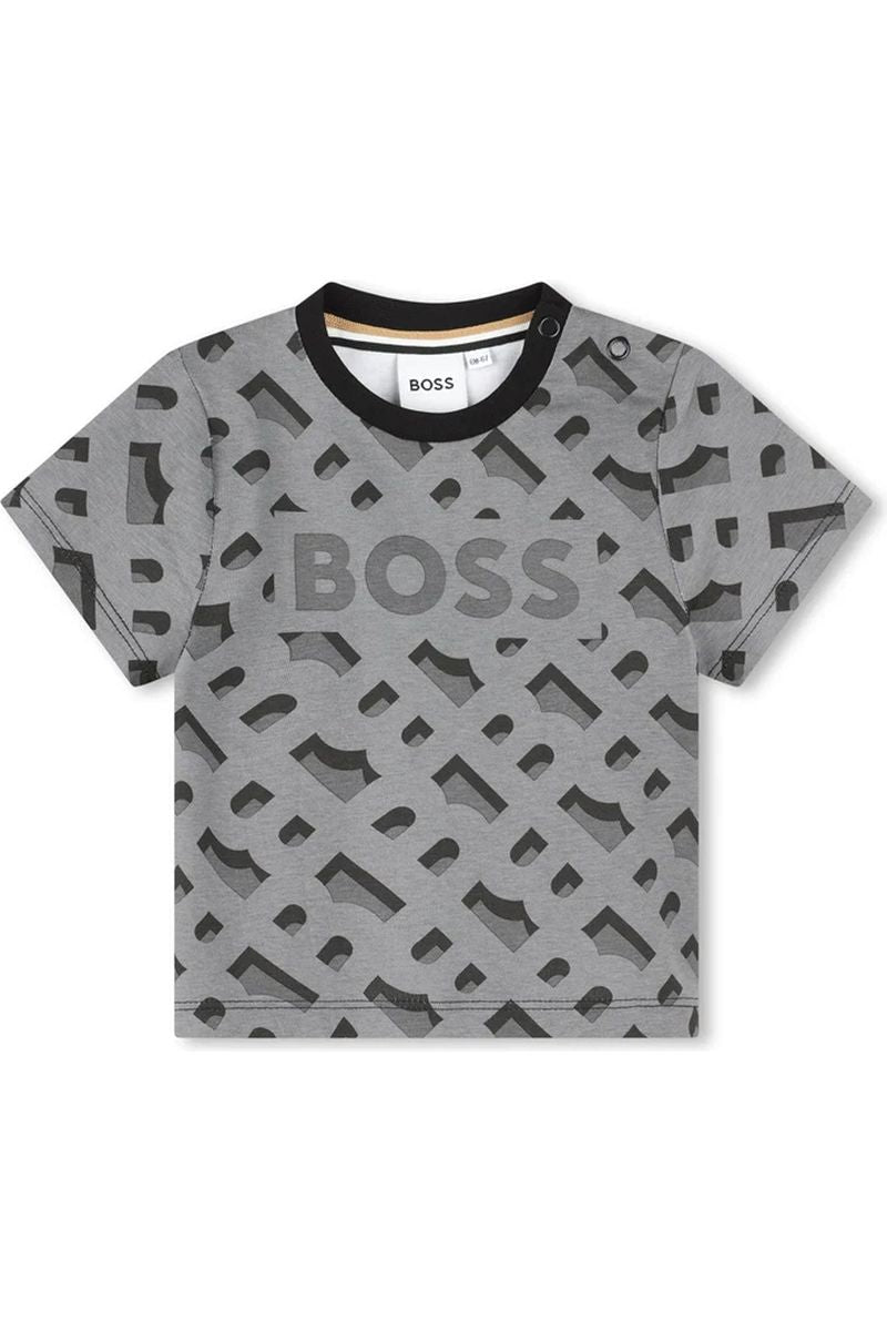 חולצת טי שרט BOSS  ממותגת לתינוקות