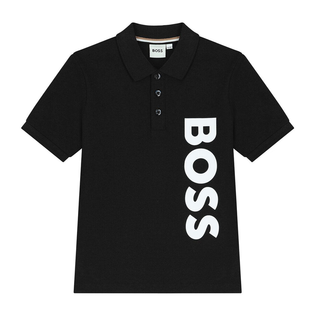 חולצת צווארון BOSS הדפס לוגו לילדים