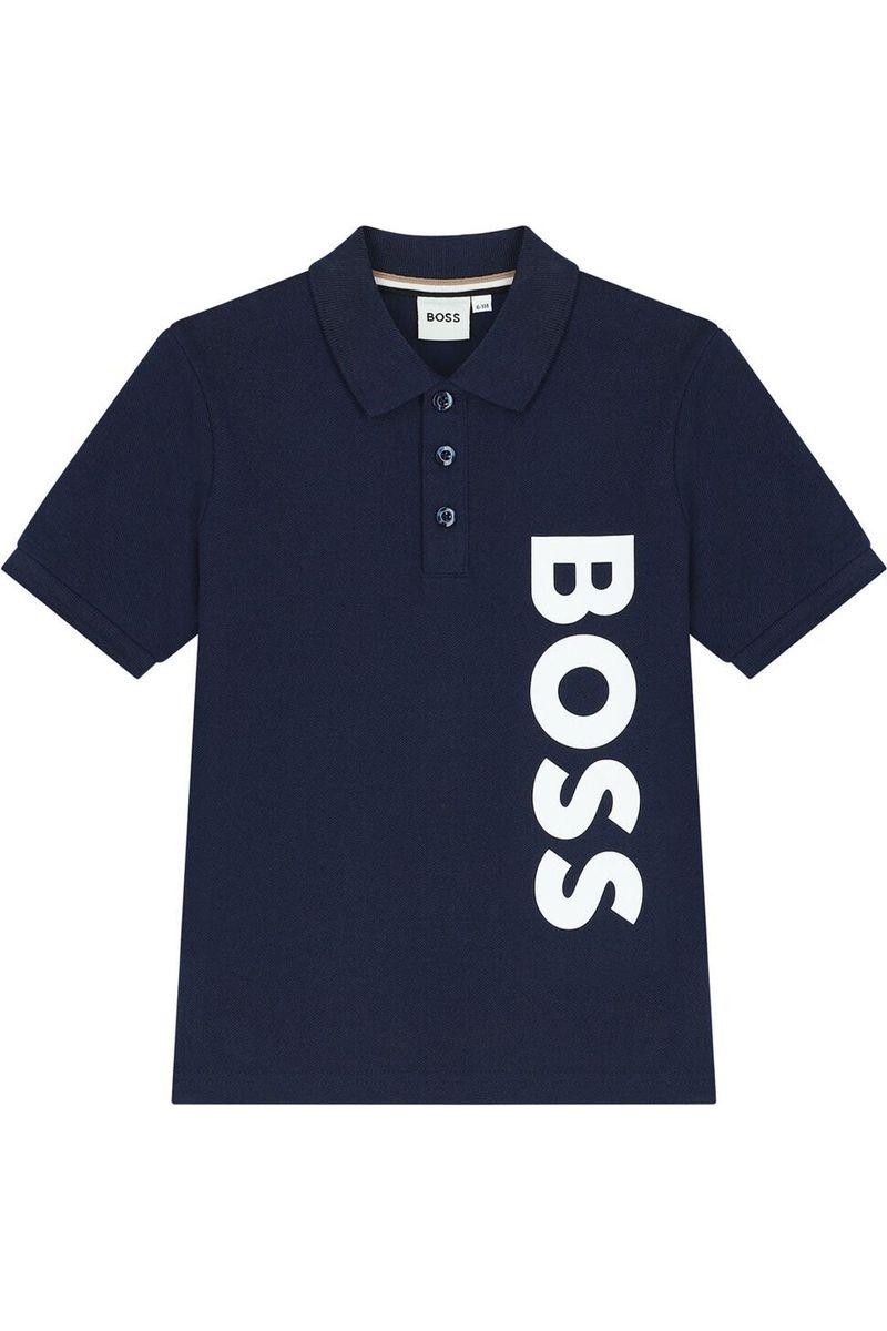 חולצת צווארון BOSS הדפס לוגו לילדים