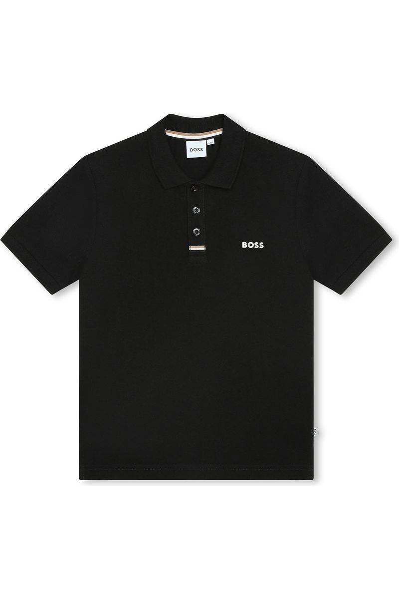 חולצת צווארון BOSS לוגו בצד לילדים