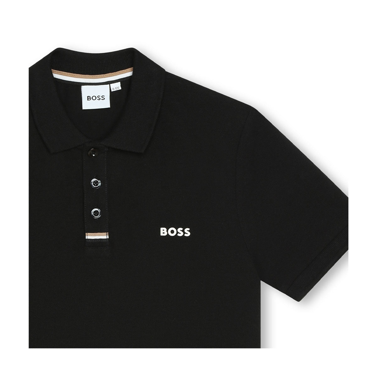 חולצת צווארון BOSS לוגו בצד לילדים