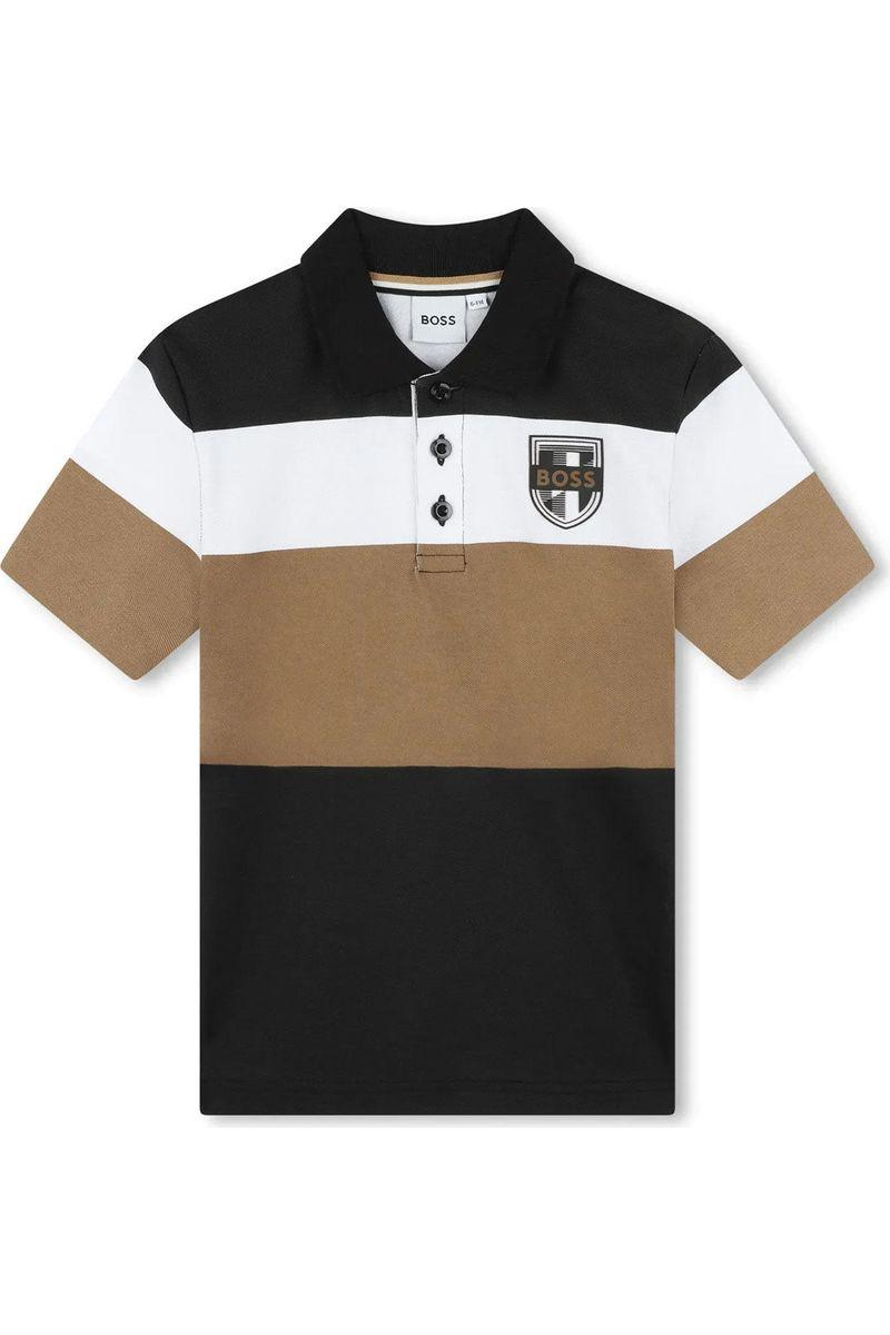 חולצת צווארון BOSS טריקולור לילדים