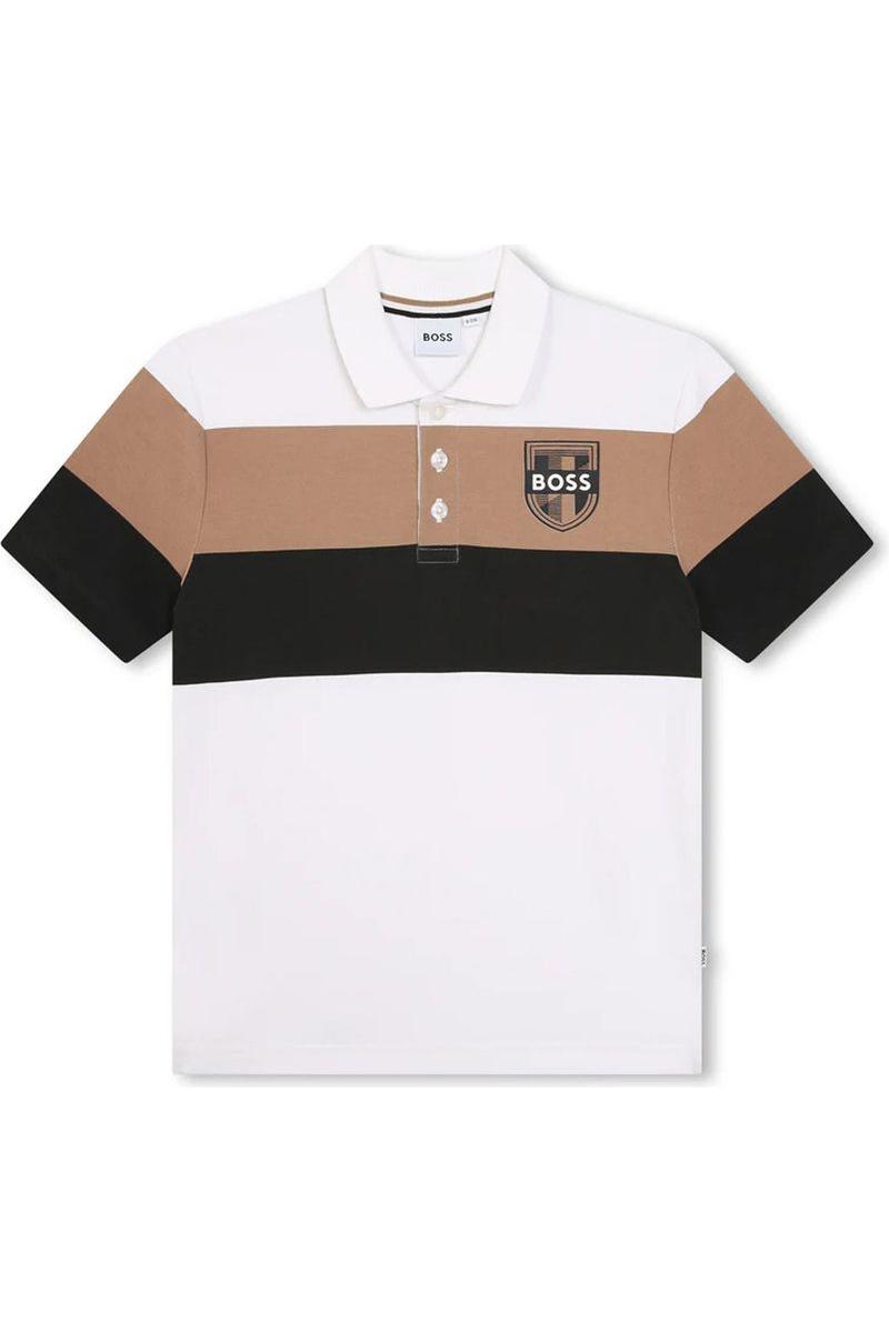 חולצת צווארון BOSS טריקולור לילדים