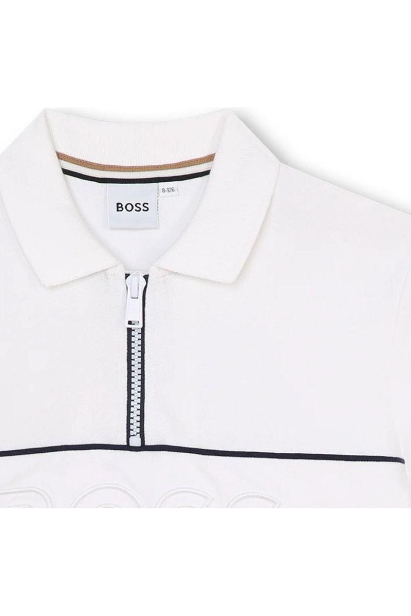 חולצת צווארון BOSS מפתח רוכסן לילדים