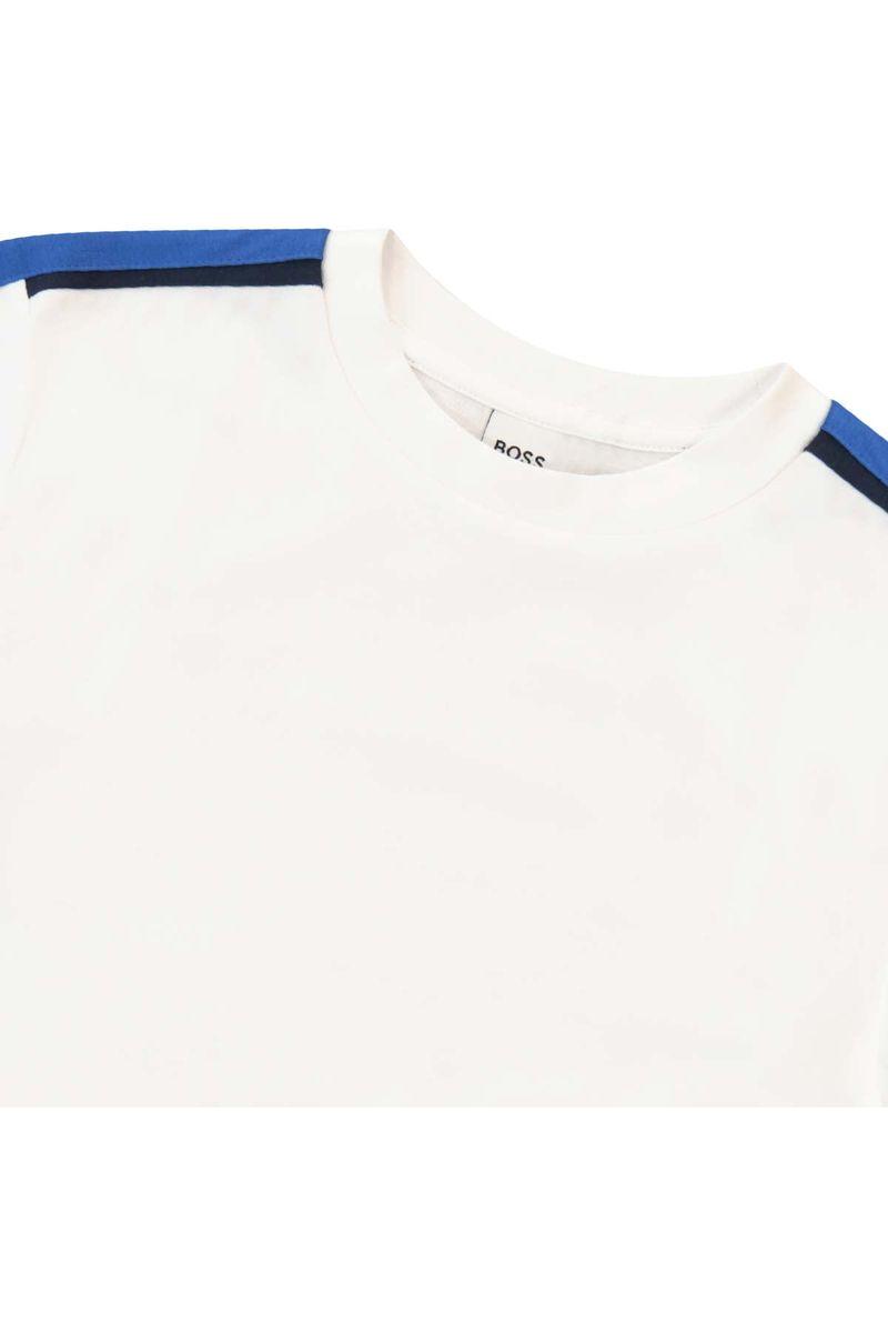 חולצת טי שרט BOSS לוגו בצד לילדים White / 4Y