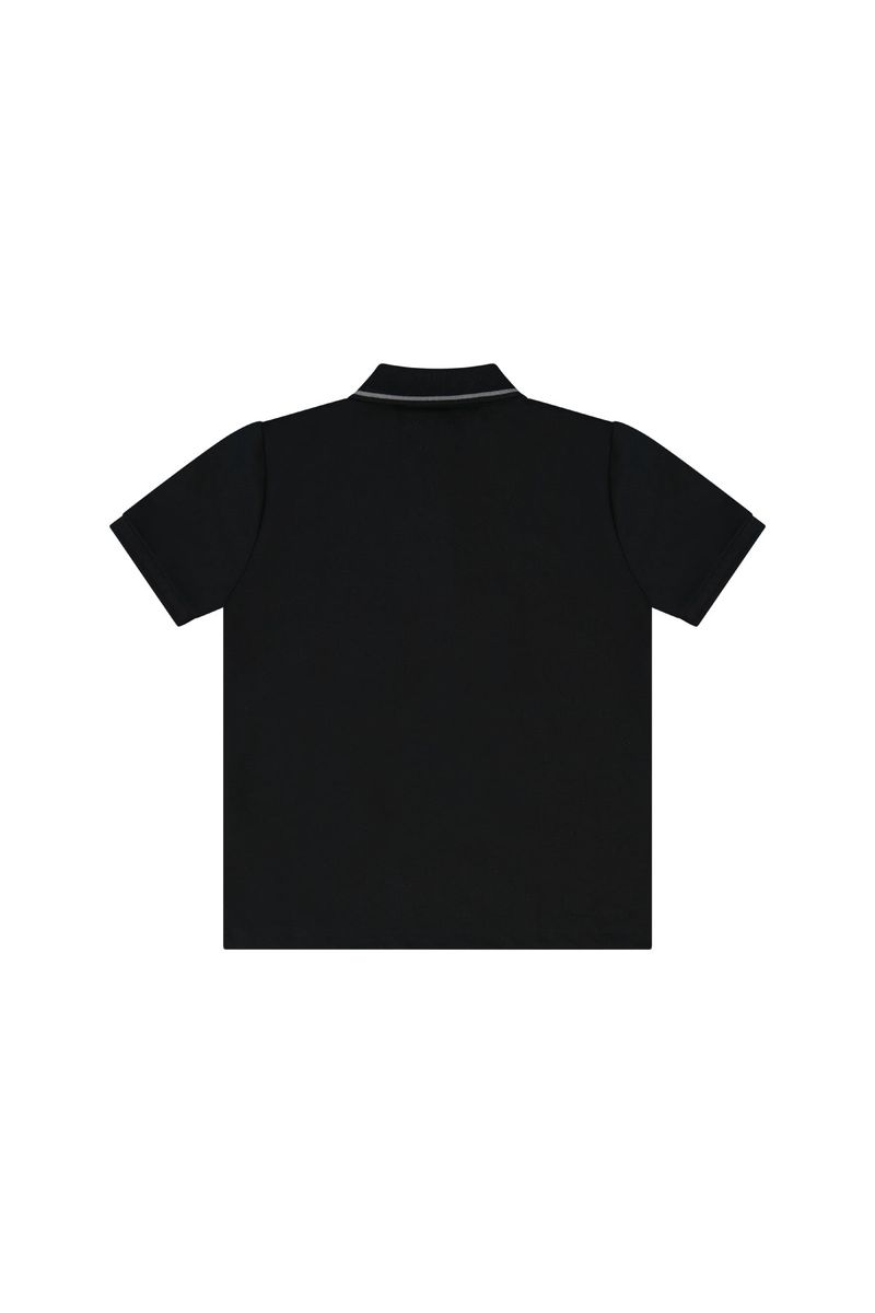 חולצת צווארון BOSS לוגו בצד לילדים Black / 4Y