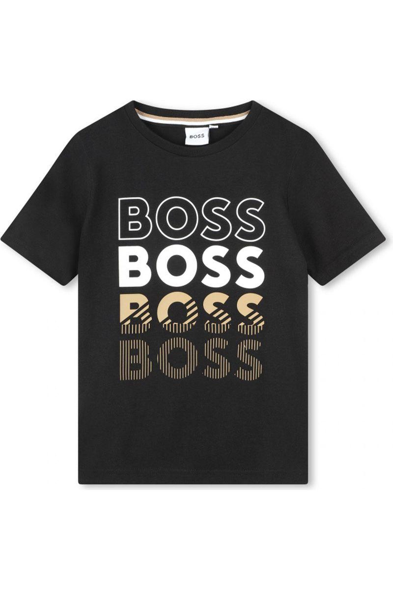 חולצת טי שרט BOSS ממותגת לילדים
