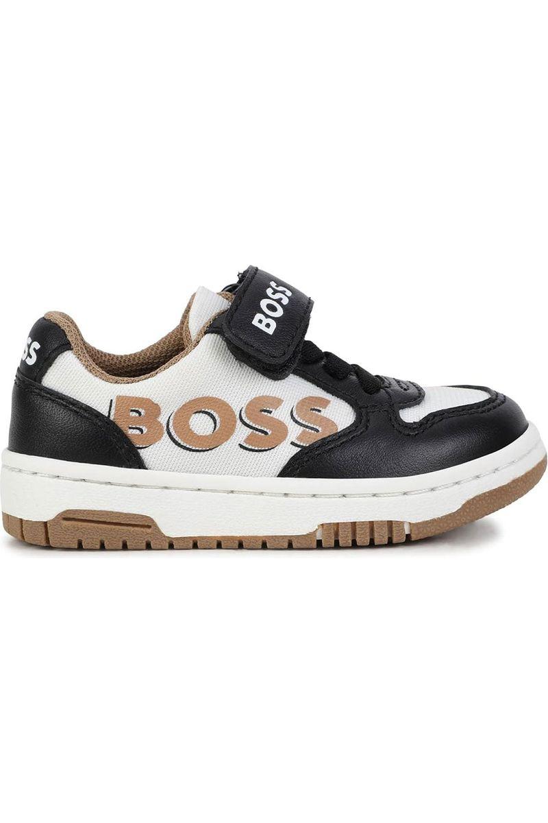 נעלי BOSS סגירת סקוץ' פס צבע בסוליה לילדים