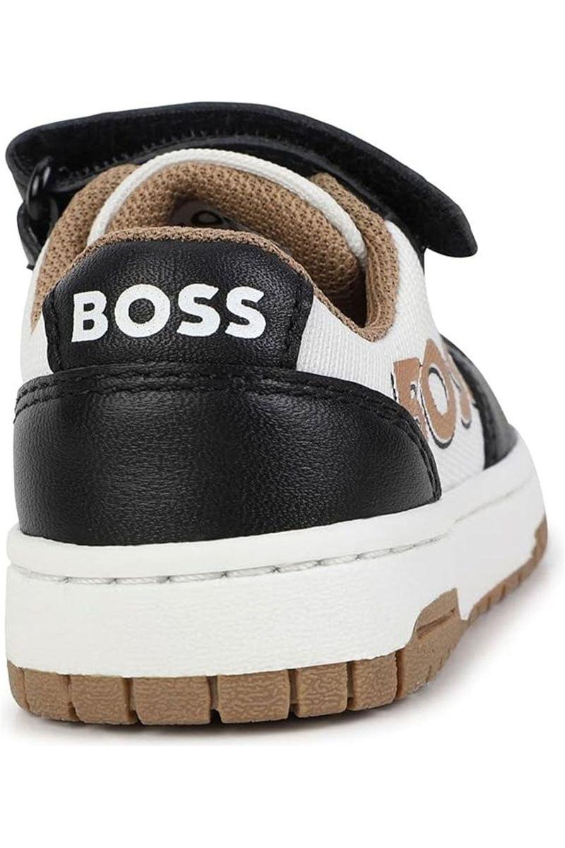 נעלי BOSS סגירת סקוץ' פס צבע בסוליה לילדים