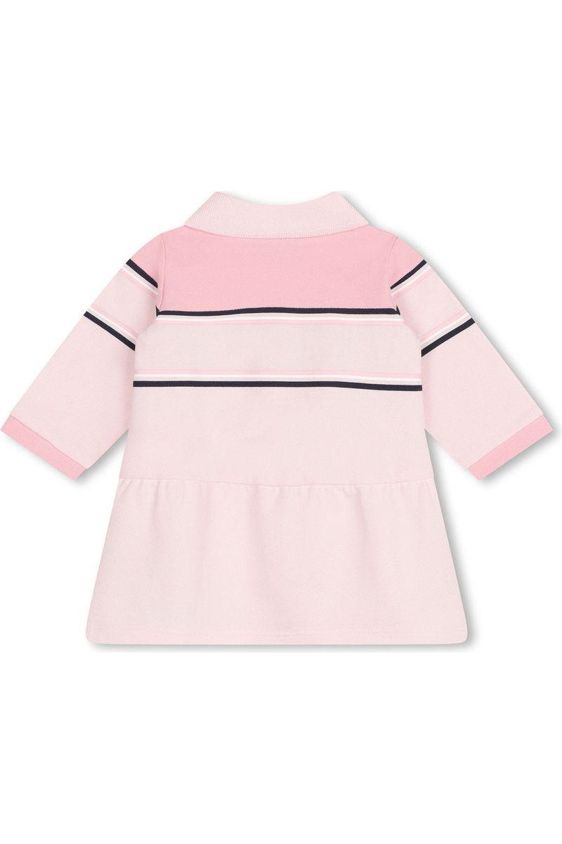 שמלת  צווארון BOSS שרוול ארוך לוגו מותג בצד לתינוקות