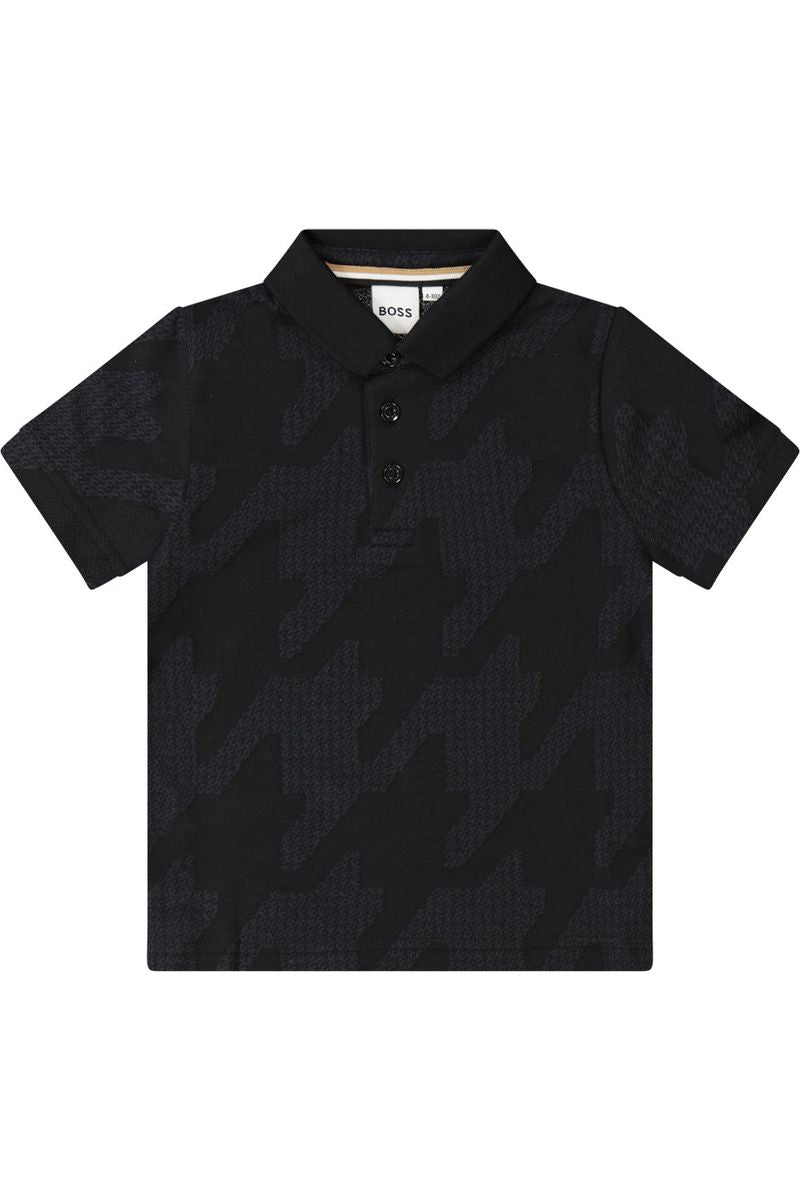 חולצת צווארון BOSS לילדים Black / 4Y