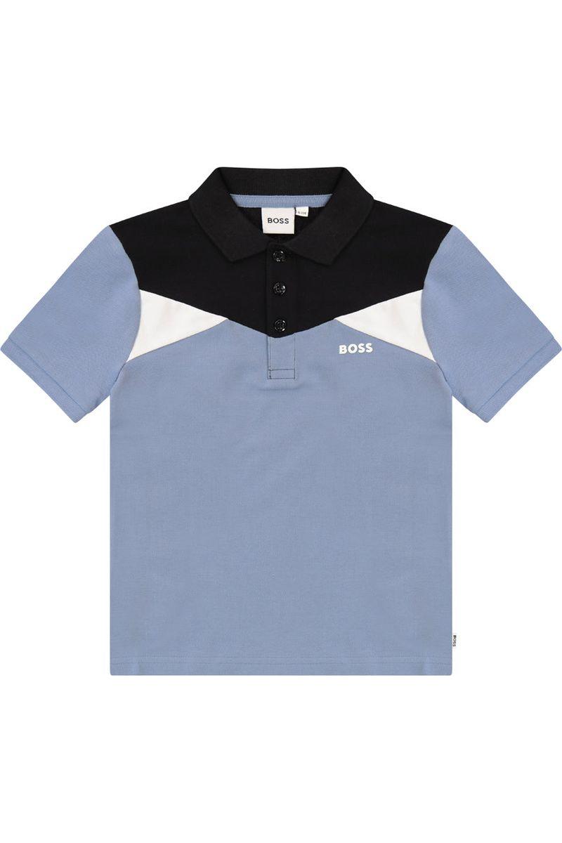 חולצת צווארון BOSS COLOR BLOCK לילדים Blue / 4Y