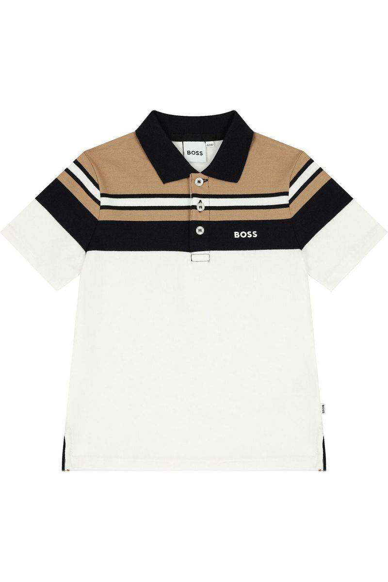 חולצת צווארון BOSS Color Block Stripe לילדים