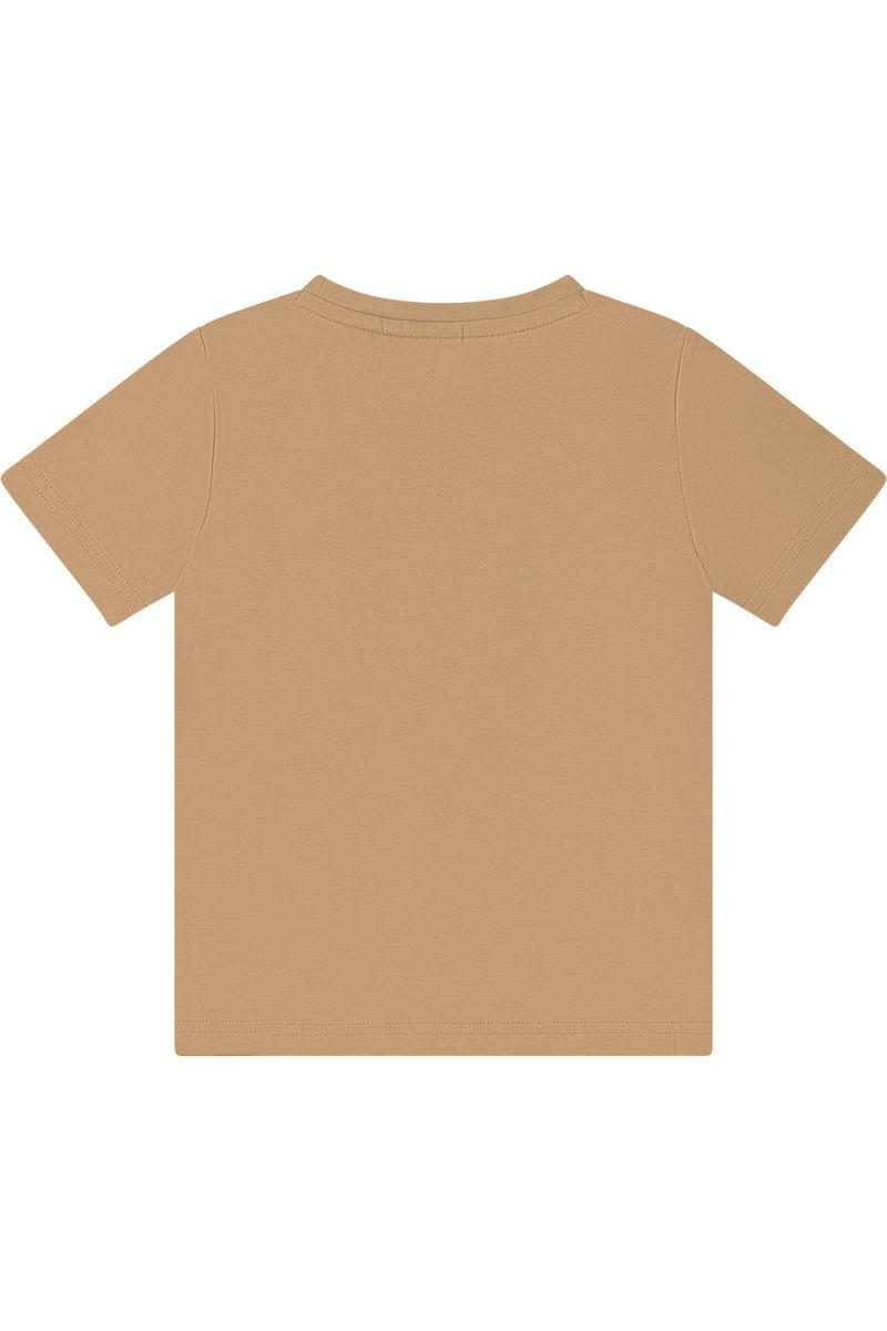 חולצת טישירט BOSS ממותגת לילדים Brown / 4Y