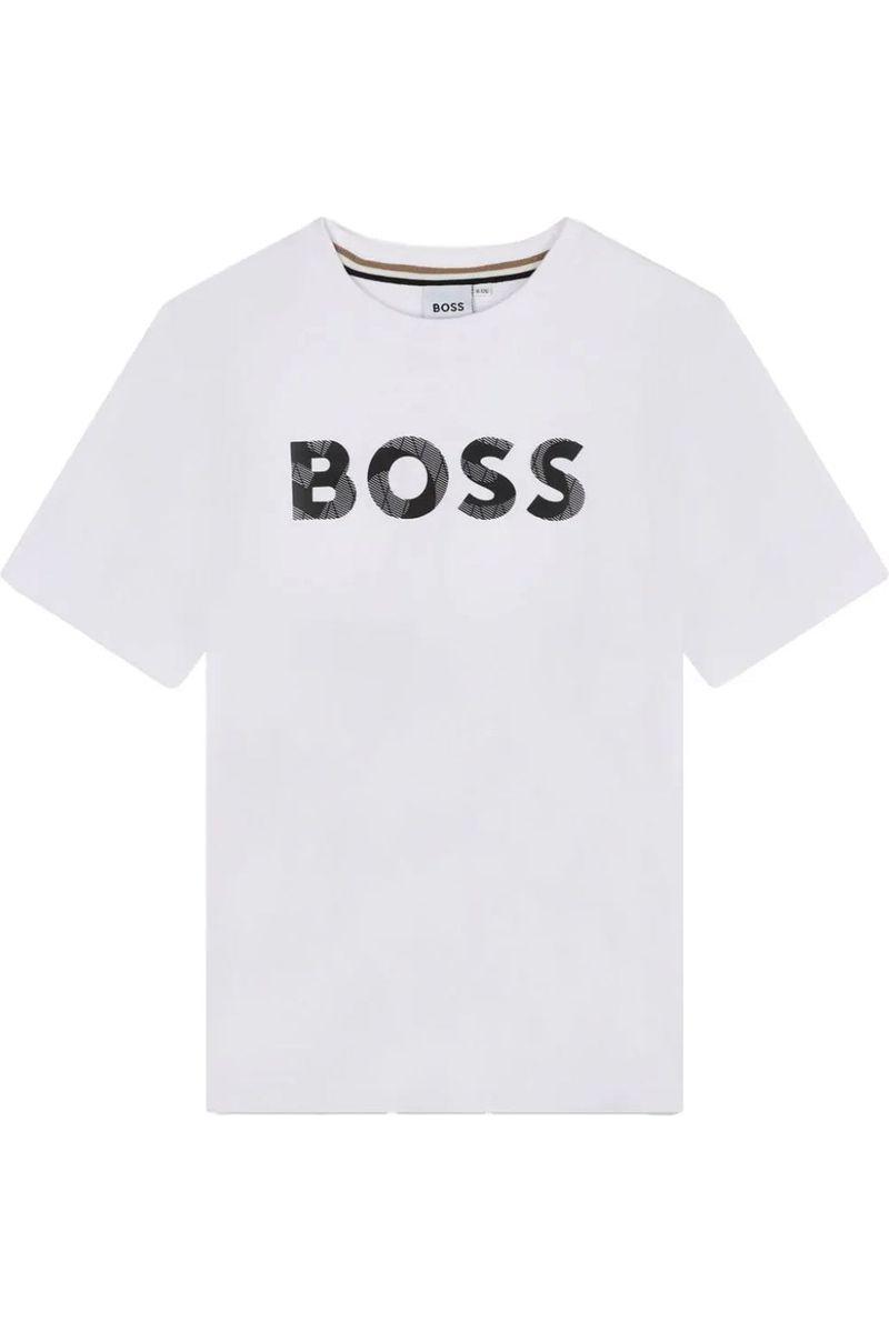 חולצת טישירט BOSS לוגו מותג באמצע לילדים