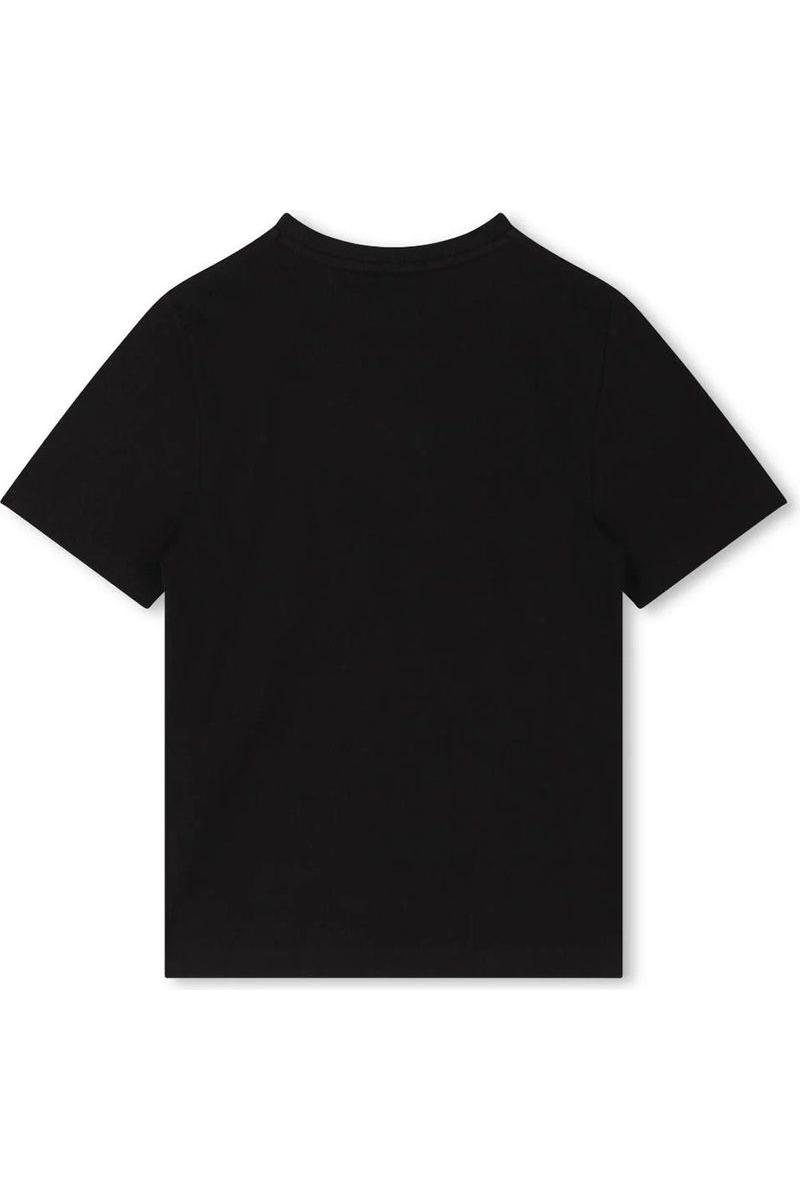 חולצת טישירט BOSS לוגו מונוגרמה באמצע לילדים