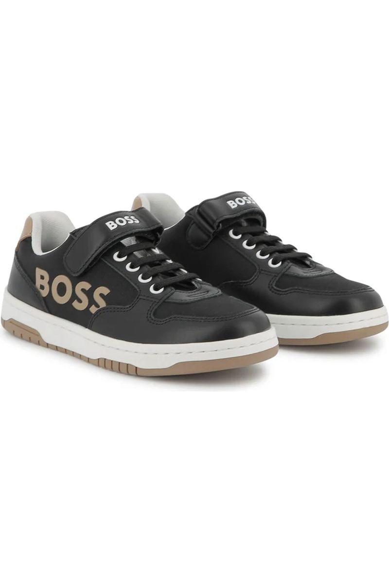 נעלי סניקרס BOSS לוגו מותג בצד סוליה עבה לילדים