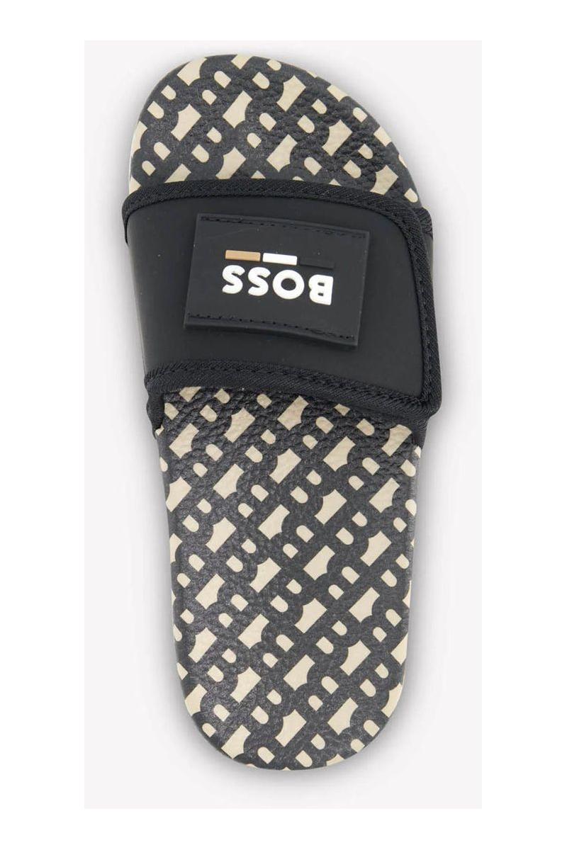 כפכפי BOSS  לוגו מונוגרמה בסוליה לילדים