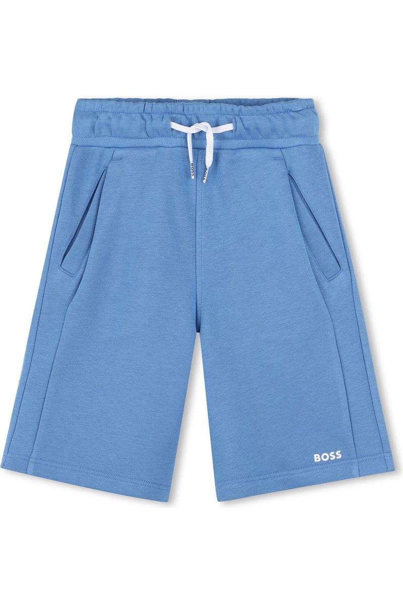 מכנסי ברמודה BOSS לוגו מותג בצד לילדים