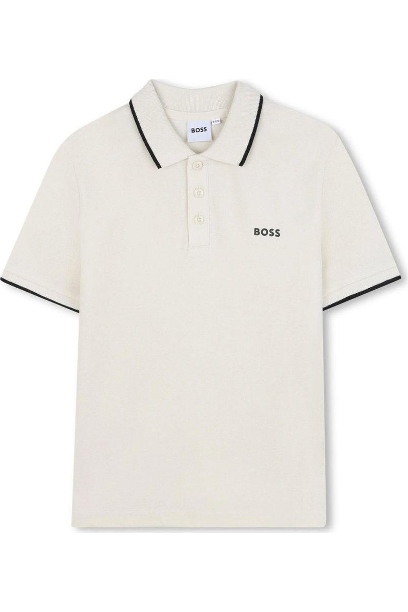 חולצת צווארון BOSS לוגו מותג בצד לילדים