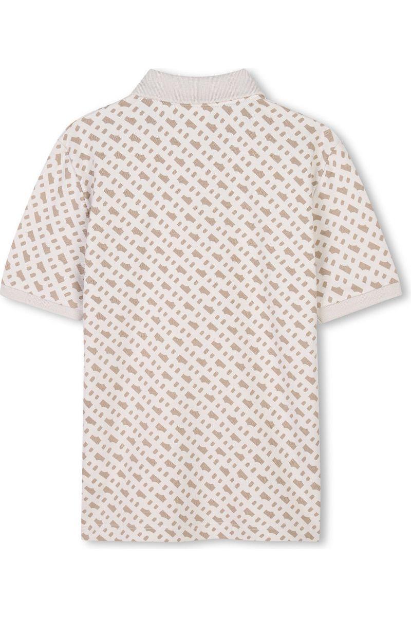 חולצת צווארון BOSS בעיצוב מונוגרמה לילדים