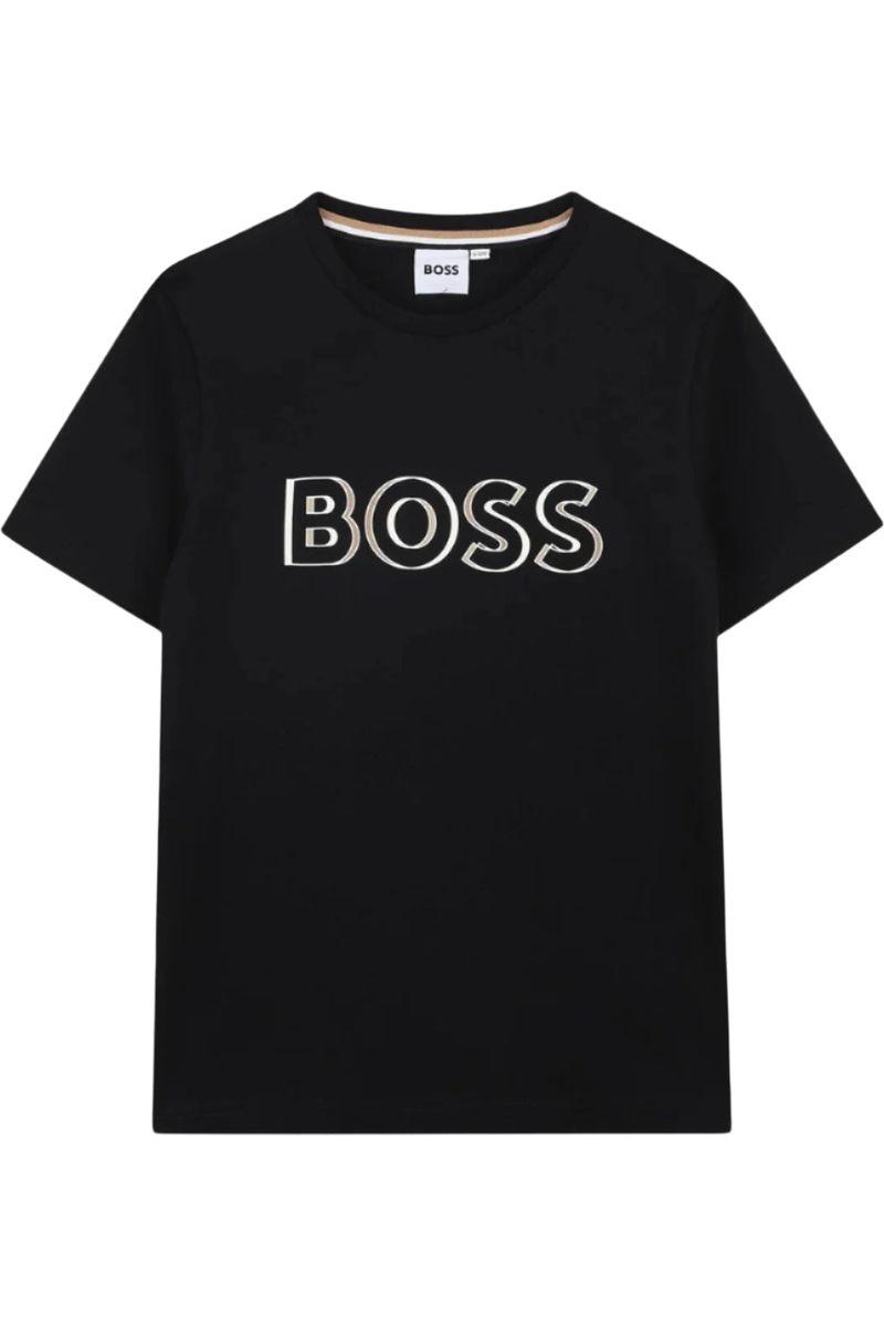 חולצת טישירט BOSS הדפס לוגו 3D לילדים