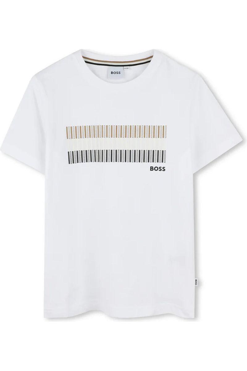 חולצת טישירט BOSS בעיצוב גרפי בחזית לילדים