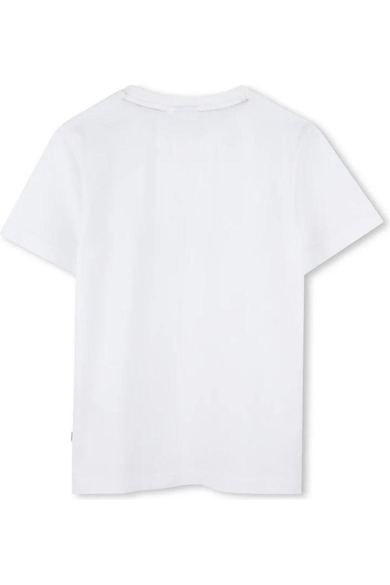 חולצת טישירט BOSS בעיצוב גרפי בחזית לילדים