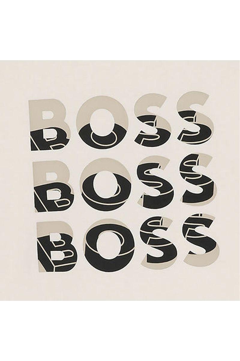 חולצת טישירט BOSS הדפס לוגו כפול לילדים