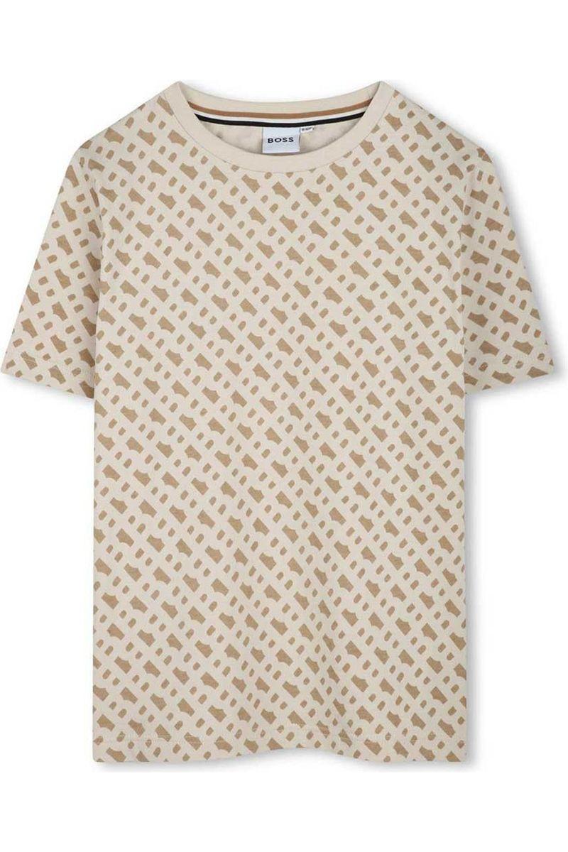 חולצת טישירט BOSS לוגו מונוגרמה מלא לילדים